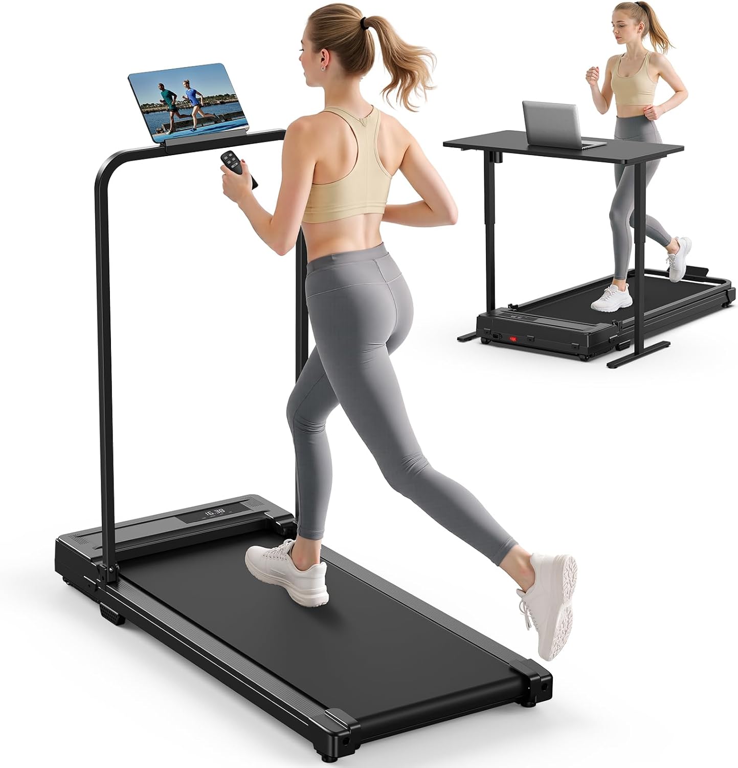 Walking Pad with Handle Bar (B0FX33GJ5D)