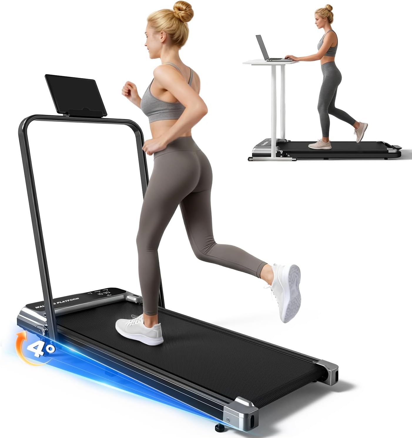 Walking Pad with Incline and Handle Bar (B0GGLS9NQV)